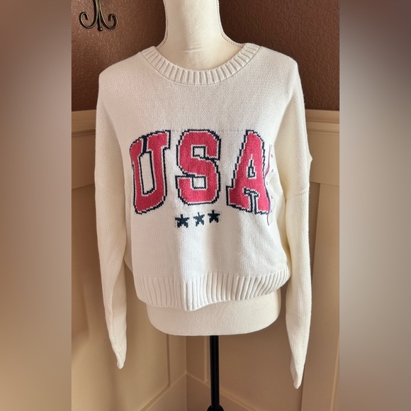Grayson Threads  White USA Graphic Sweater - Off-White - Picture 7 of 15